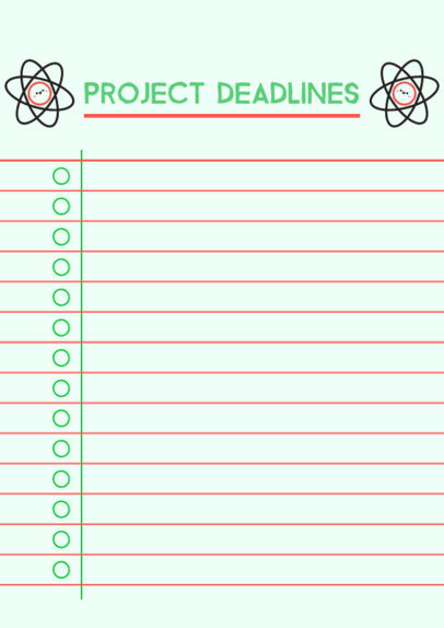 Flyer Creator for School Students Featuring a List for Project Deadlines 4840f