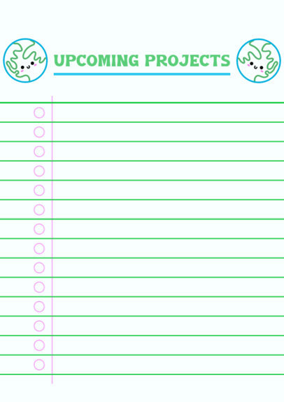 Flyer Template With Upcoming School Projects for a School Classroom 4840g