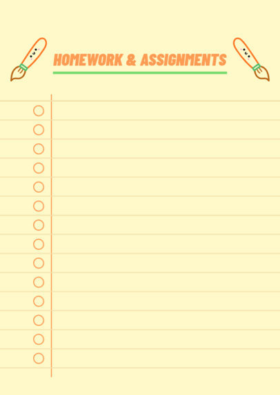 Flyer Maker With a Homework List for School Teachers