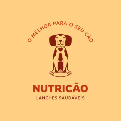 Dog's Food Logo Creator Featuring a Cute Puppy Graphic
