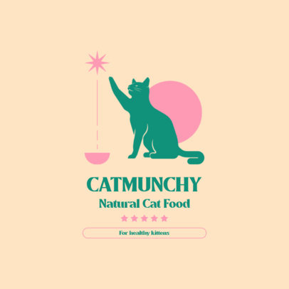 Illustrated Logo Maker for a Natural Cat Food Store