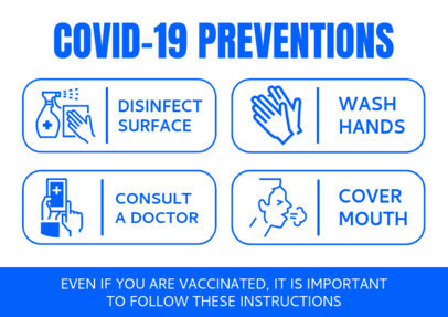 Horizontal Flyer Maker Featuring COVID-19 Preventions