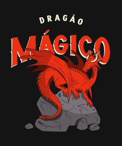 T-Shirt Design Generator With a Medieval Dragon Illustration