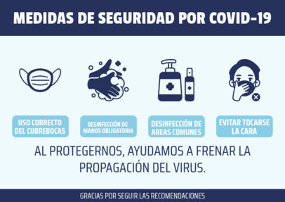 Flyer Maker for a School Featuring Illustrated COVID-19 Hygiene Measures