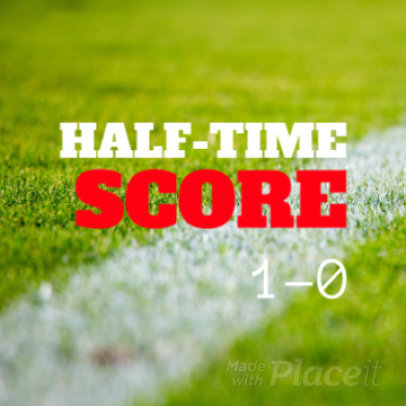 Instagram Post Video Creator for A Soccer Half-Time Score