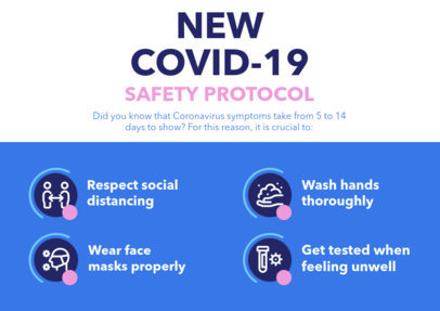Horizontal Flyer Maker Featuring COVID-19 Health Protocols