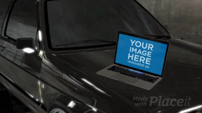 MacBook Pro Video Lying on a Car Hood