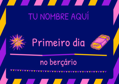 Certificate Template for a Preschooler First Day With an Eraser Illustration 5293c