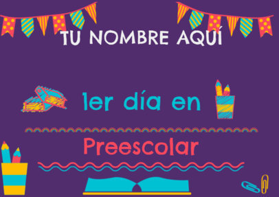 Certificate Maker for a Preschooler Featuring School-Themed Graphics 5293d