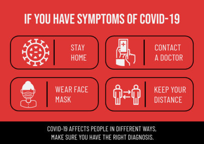 Health-Themed Flyer Template Featuring COVID-19-Related Symptoms