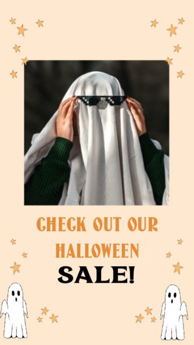 Halloween-Themed Instagram Story Video Generator Featuring a Special Sale