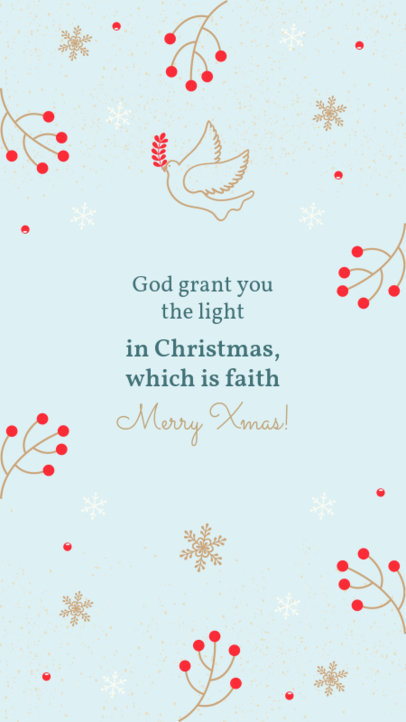 Christmas-Themed Instagram Story Maker Featuring a Christian Quote 4869