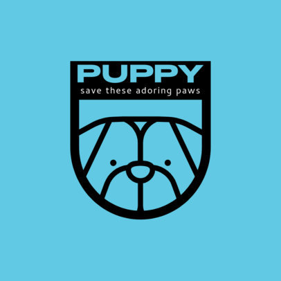 Online Logo Maker for Pet Shelters Featuring Abstract Dog Graphics