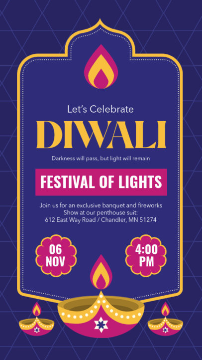 Instagram Story Template for a Diwali Festival of Lights Celebration 5485 el1