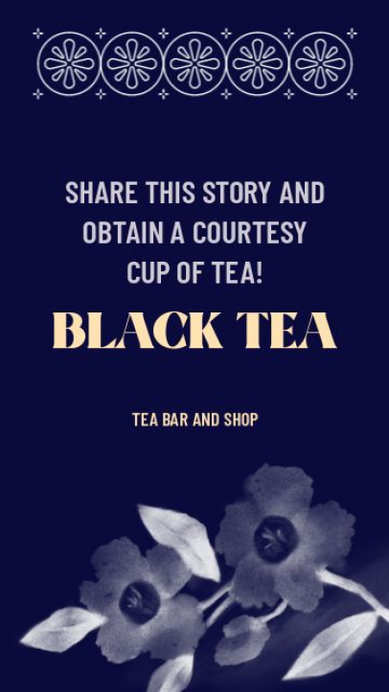 Tea House Instagram Story Video Template Featuring a Special Promo
