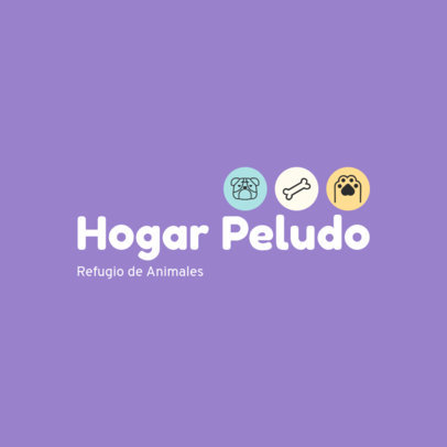 Logo Maker for an Animal Shelter Featuring Pet Icons