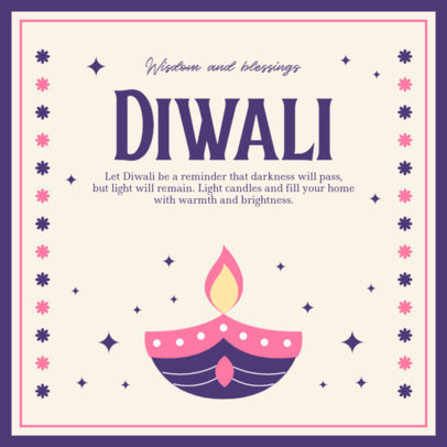 Diwali Instagram Post Generator Featuring an Inspirational Quote