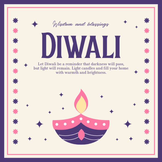 Diwali Instagram Post Generator Featuring an Inspirational Quote