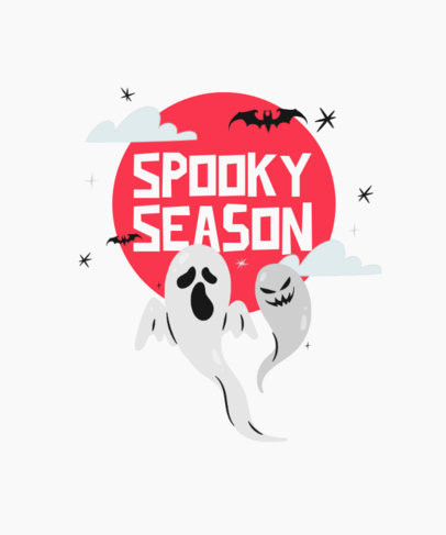 Halloween T-Shirt Design Maker With a Spooky Ghost Illustration 
