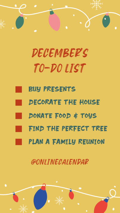 To-Do List-Themed Instagram Story Template With a Christmas Layout 4868f