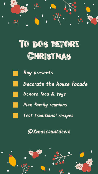 Instagram Story Generator With a Xmas-Themed To-Do List 4868h
