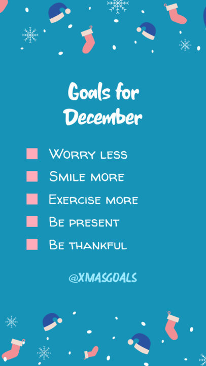 Instagram Story Generator With Goals for December Festivities 4868e