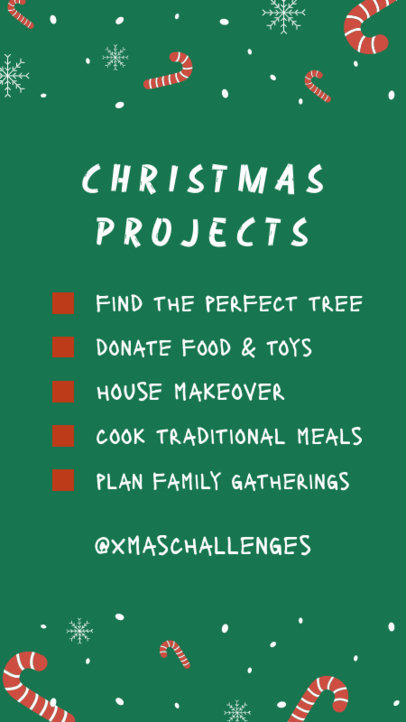 Holiday Instagram Story Creator Featuring a Christmas Challenge List 4868b