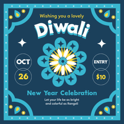 Event-Themed Instagram Post Generator Featuring a Diwali Festival Theme 5486a-el1