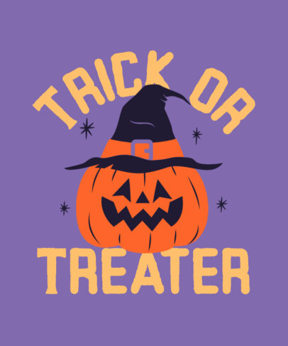 Illustrated Tote Bag Design Creator With a Cute Jack-O’-Lantern Graphic and a Trick or Treat Quote 4866b