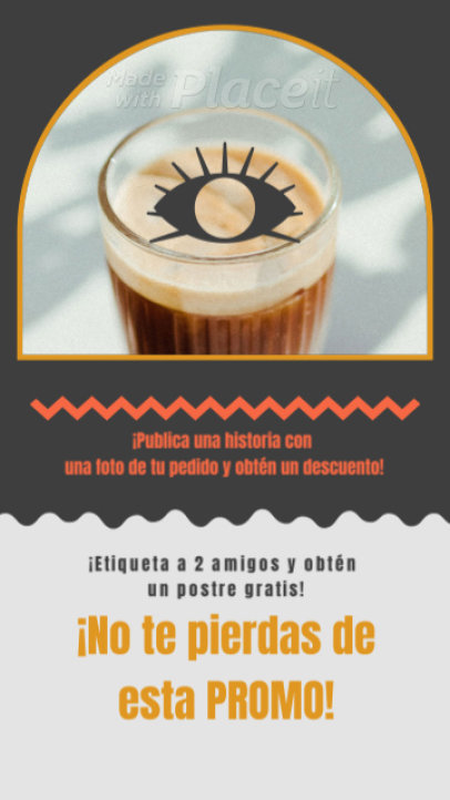 Instagram Story Video Maker Featuring a Coffee Shop Promo 5690