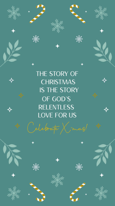 Instagram Story Maker Featuring a Christmas Christian Message 4869d