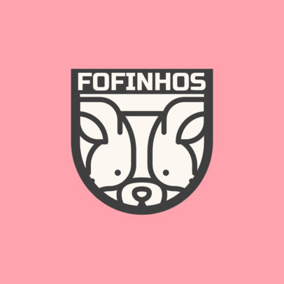 Logo Maker Featuring an Abstract Dog Graphic for a Pet Shelter