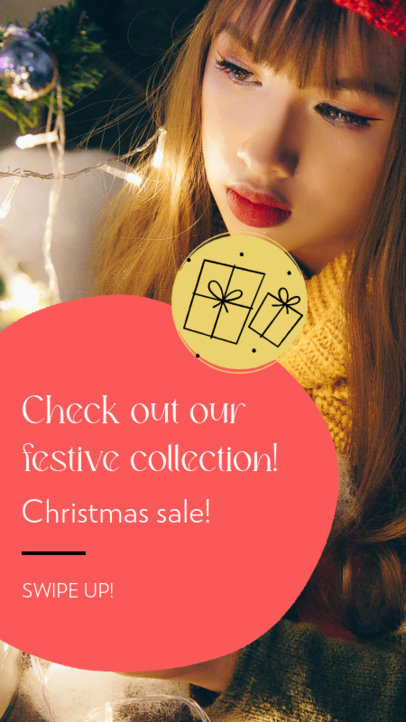 Instagram Story Generator to Promote a Christmas Home Decor Collection