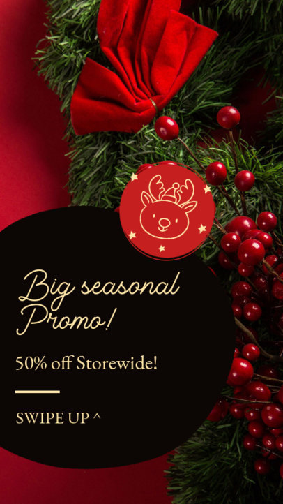Christmas-Themed Instagram Story Template for a Seasonal Promo