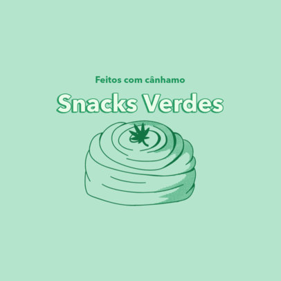 Online Bakery Logo Creator for a Cannabis-Infused Snacks Store