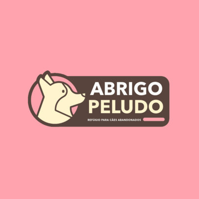 Logo Generator for a Pet Shelter Featuring a Cute Dog Illustration