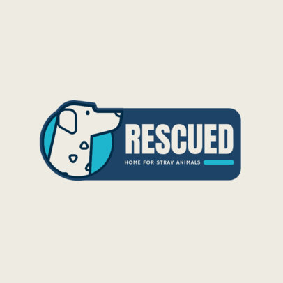 Logo Creator for an Animal Shelter Featuring an Illustration of a Dog