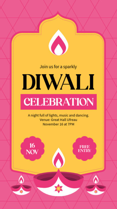 Diwali-Themed Instagram Story Generator to Promote a Celebration 5485c-el1