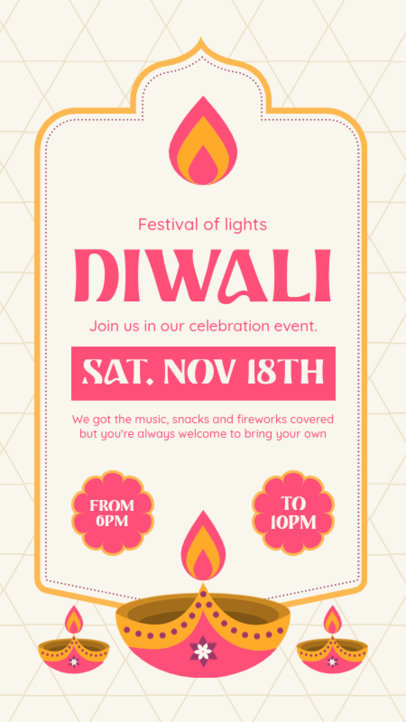 Instagram Story Creator for a Diwali Festival of Lights Event 5485d-el1