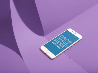 iPhone 8 Mockup Lying on Three Pasteboards