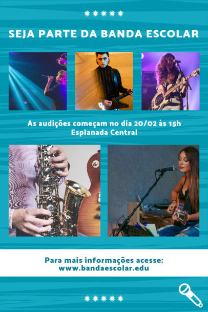 Flyer Template Featuring a School's Band Event Announcement
