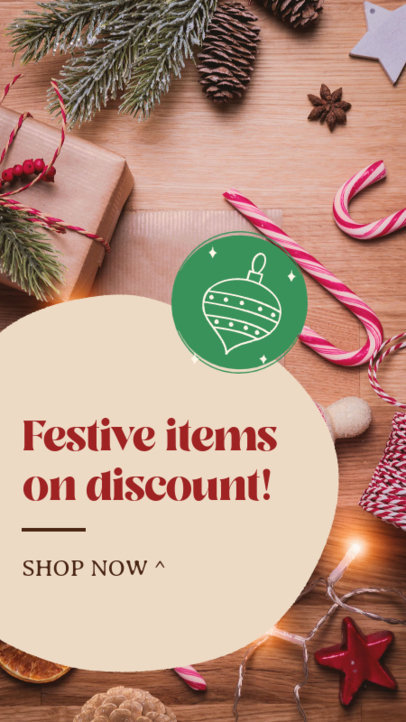 Instagram Story Maker for a Christmas Items Discount Promo