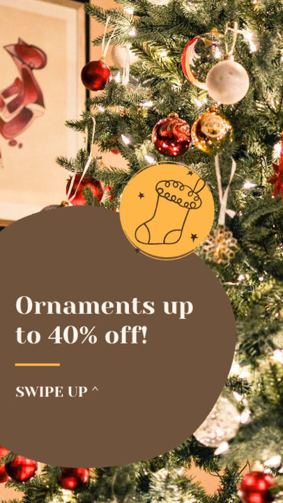 Instagram Story Creator for an Ornaments Store's Christmas Sale