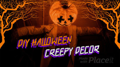 Intro Video Maker Featuring Animated Text for DIY Halloween Decor Ideas