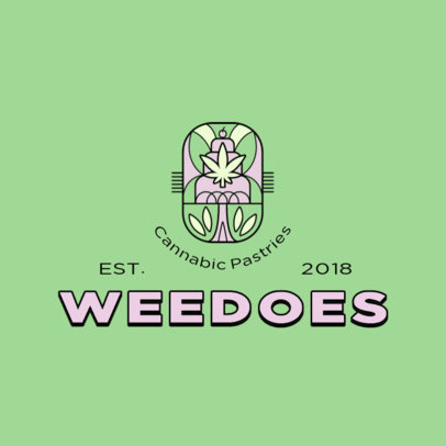 Online Bakery Logo Generator for a Weed-Infused Desserts Shop