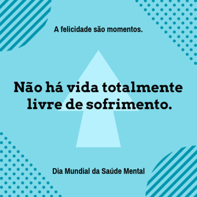 Instagram Post Template For World Mental Health Day with a Quote