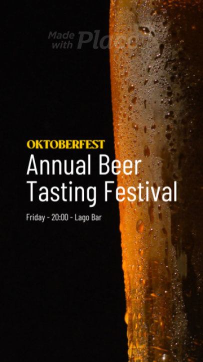Oktoberfest-Themed Instagram Story Video Generator to Promote a Beer Festival Event