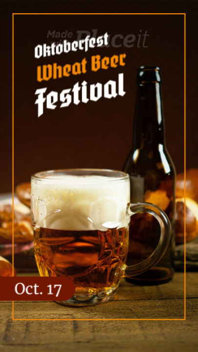 Oktoberfest Instagram Story Video Maker for a Beer Festival Event