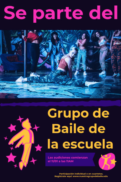 Poster Generator to Announce a Dance Club Audition Event