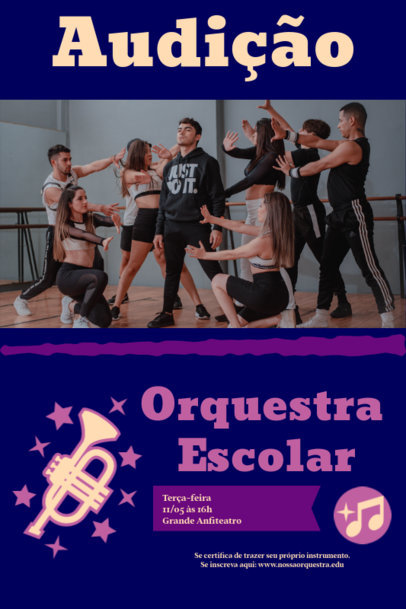 Poster Creator Featuring an Audition Announcement Event 